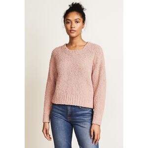 Sanctuary Women’s Nubby Dusty Pink Crew Neck Sweater Cottage Cozy size Large